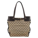 GUCCI GG Canvas Tote Bag Beige Gold 107757 Auth ka751-2