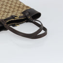 GUCCI GG Canvas Tote Bag Beige Gold 107757 Auth ka751-7