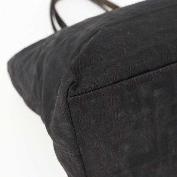 FENDI Zucca Canvas Hand Bag Black Auth ka757