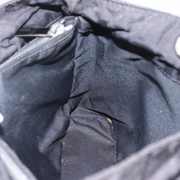 FENDI Zucca Canvas Hand Bag Black Auth ka757