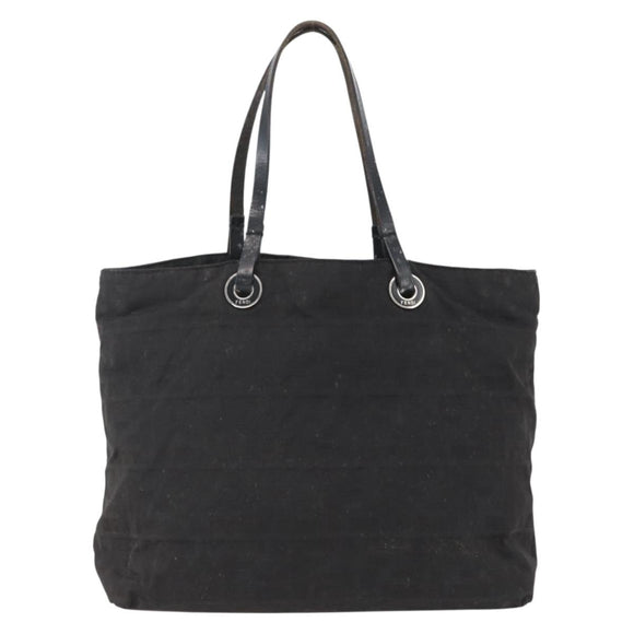 FENDI Zucca Canvas Hand Bag Black Auth ka757