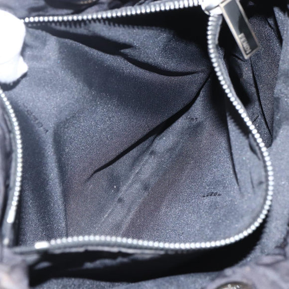 FENDI Zucca Canvas Hand Bag Black Auth ka757