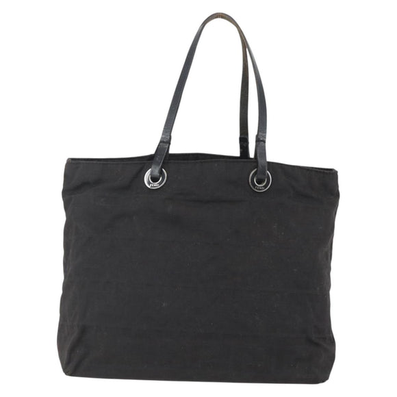 FENDI Zucca Canvas Hand Bag Black Auth ka757