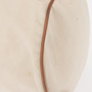 HERMES Porochon Mimir GM Shoulder Bag Canvas White Gold Auth ka758-10