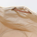 HERMES Porochon Mimir GM Shoulder Bag Canvas White Gold Auth ka758-19