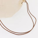 HERMES Porochon Mimir GM Shoulder Bag Canvas White Gold Auth ka758-8