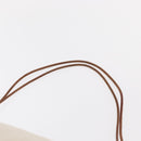 HERMES Porochon Mimir GM Shoulder Bag Canvas White Gold Auth ka758-9