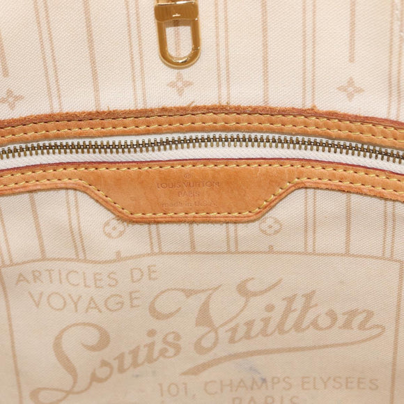 LOUIS VUITTON Damier Azur Neverfull MM Tote Bag N41605 LV Auth ka759