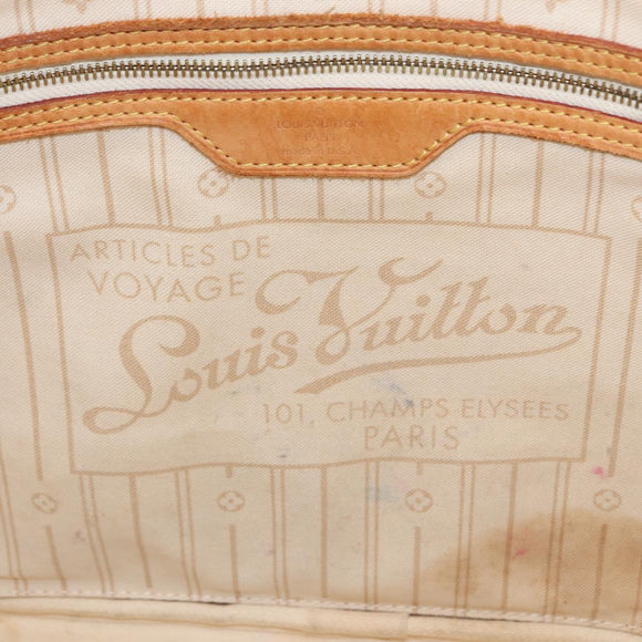 LOUIS VUITTON Damier Azur Neverfull MM Tote Bag N41605 LV Auth ka759