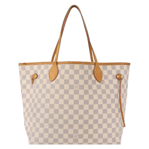 LOUIS VUITTON Damier Azur Neverfull MM Tote Bag N41605 LV Auth ka759