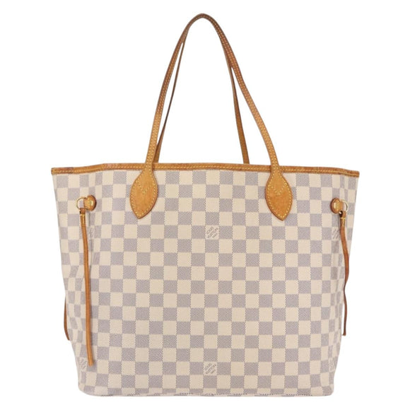 LOUIS VUITTON Damier Azur Neverfull MM Tote Bag N41605 LV Auth ka759
