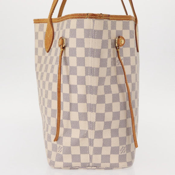 LOUIS VUITTON Damier Azur Neverfull MM Tote Bag N41605 LV Auth ka759