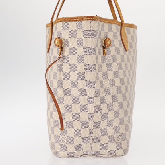 LOUIS VUITTON Damier Azur Neverfull MM Tote Bag N41605 LV Auth ka759