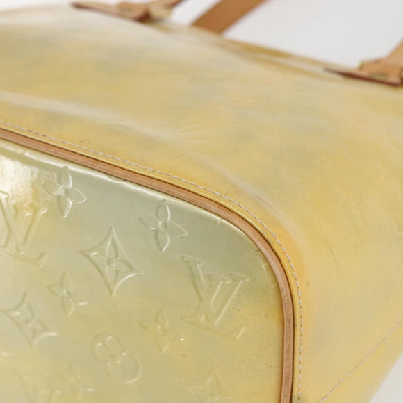 LOUIS VUITTON Monogram Vernis Houston Hand Bag Gris M91053 LV Auth ka761