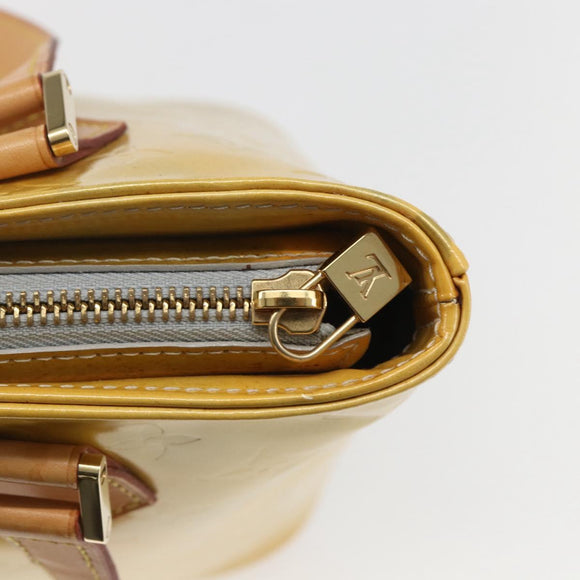 LOUIS VUITTON Monogram Vernis Houston Hand Bag Gris M91053 LV Auth ka761