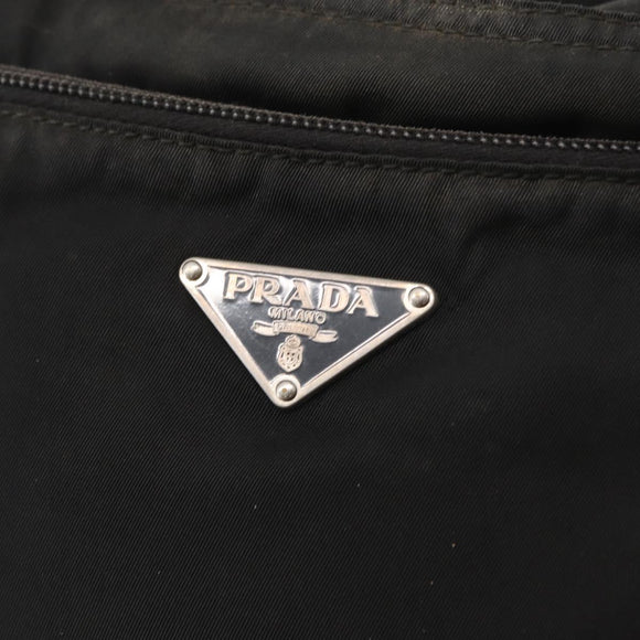 PRADA Shoulder Bag Nylon Black Silver Auth ka765