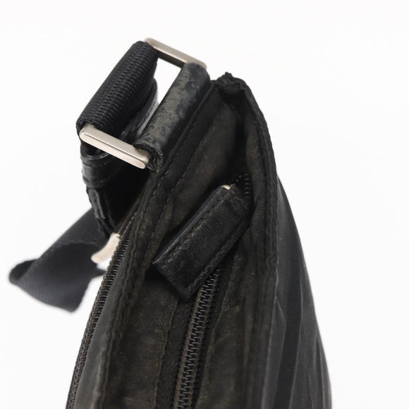 PRADA Shoulder Bag Nylon Black Silver Auth ka765