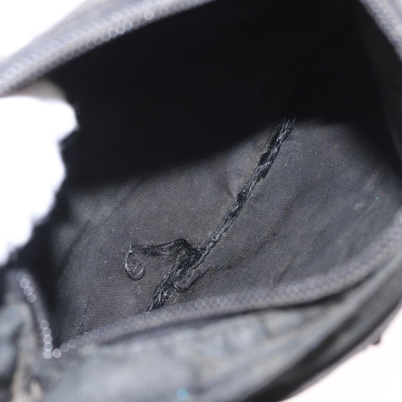 PRADA Shoulder Bag Nylon Black Silver Auth ka765