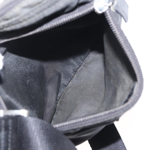 PRADA Shoulder Bag Nylon Black Silver Auth ka765