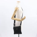 PRADA Shoulder Bag Nylon Black Silver Auth ka765-24