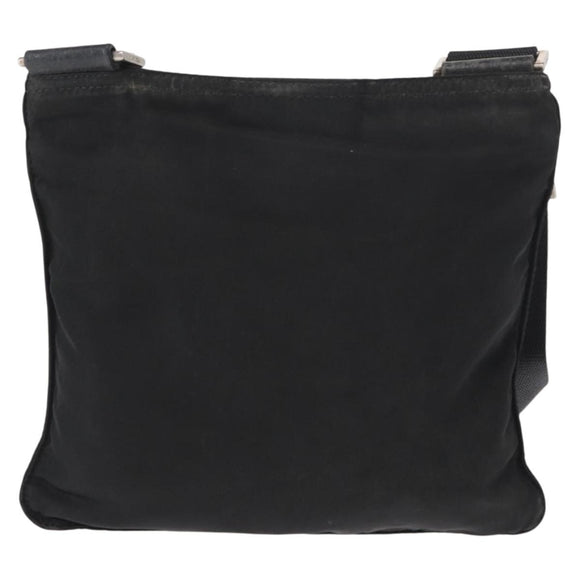 PRADA Shoulder Bag Nylon Black Silver Auth ka765