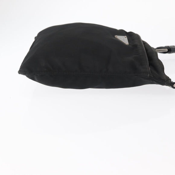 PRADA Shoulder Bag Nylon Black Silver Auth ka765