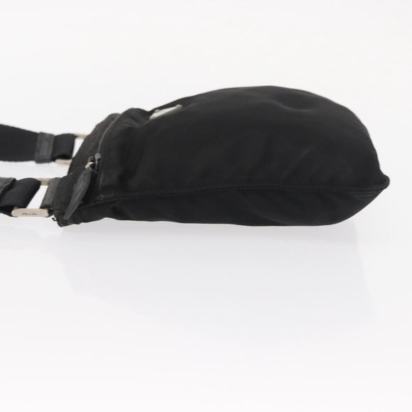 PRADA Shoulder Bag Nylon Black Silver Auth ka765