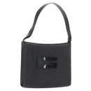 GUCCI Shoulder Bag Leather Black Silver 001 3065 Auth ka767-1