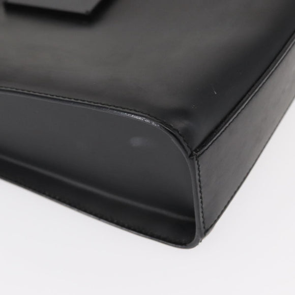 GUCCI Shoulder Bag Leather Black Silver 001 3065 Auth ka767