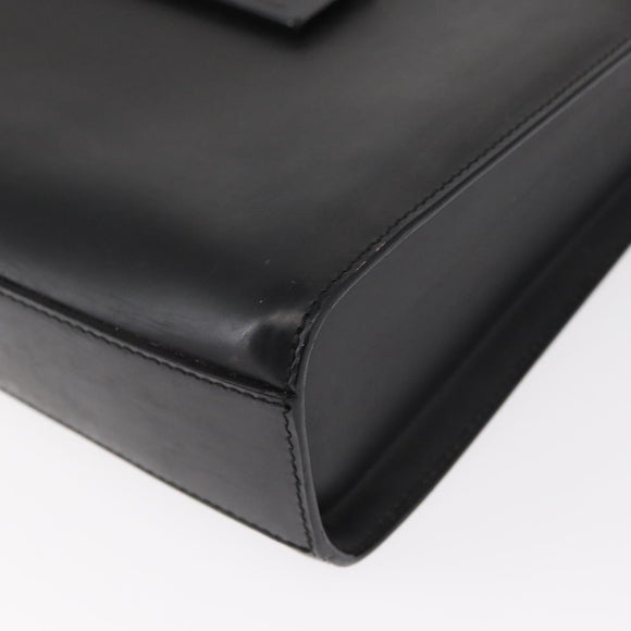 GUCCI Shoulder Bag Leather Black Silver 001 3065 Auth ka767