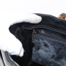 GUCCI Bamboo Hand Bag Leather Black Gold 001 2855 1875 0 Auth ka770-19