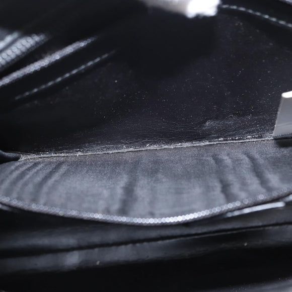 GUCCI Bamboo Hand Bag Leather Black Gold 001 2855 1875 0 Auth ka770