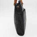 GUCCI Bamboo Hand Bag Leather Black Gold 001 2855 1875 0 Auth ka770-5