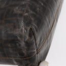 FENDI Zucca Canvas Tote Bag Coated Canvas Black Brown Auth ka771-12