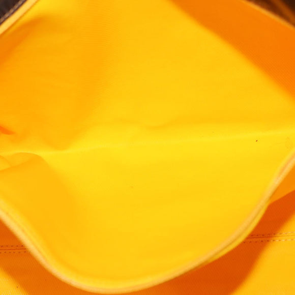 FENDI Zucca Canvas Tote Bag Coated Canvas Black Brown Auth ka771