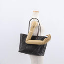 FENDI Zucca Canvas Tote Bag Coated Canvas Black Brown Auth ka771-22