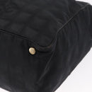 CHANEL New Travel Line Tote Bag Nylon Black Gold CC Auth ka772-15