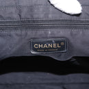 CHANEL New Travel Line Tote Bag Nylon Black Gold CC Auth ka772-10