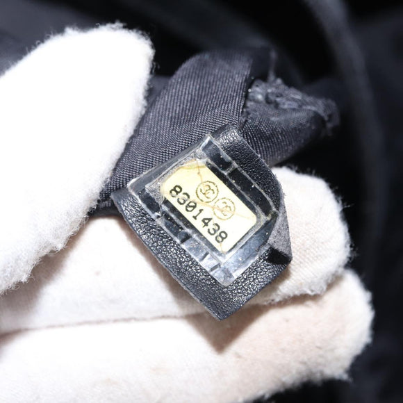 CHANEL New Travel Line Tote Bag Nylon Black Gold CC Auth ka772