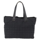 CHANEL New Travel Line Tote Bag Nylon Black Gold CC Auth ka772-2