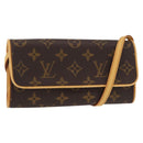 LOUIS VUITTON Monogram Pochette Twin PM Shoulder Bag M51854 LV Auth ka775-1