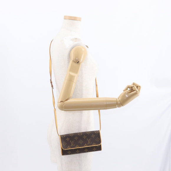 LOUIS VUITTON Monogram Pochette Twin PM Shoulder Bag M51854 LV Auth ka775