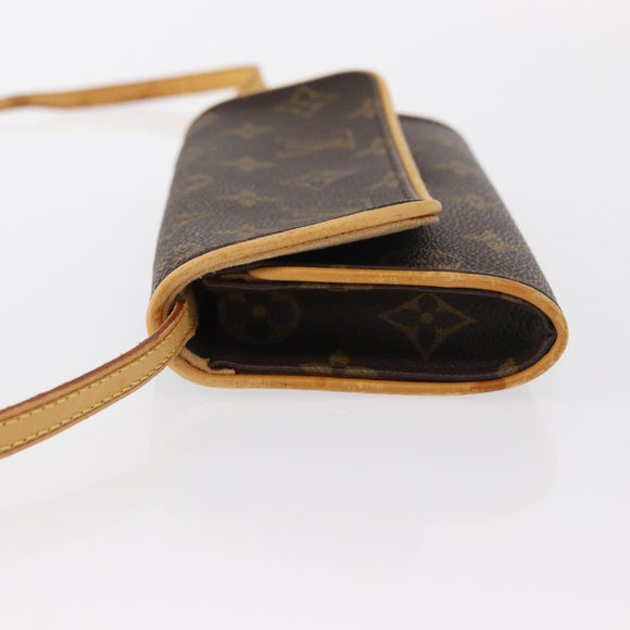 LOUIS VUITTON Monogram Pochette Twin PM Shoulder Bag M51854 LV Auth ka775