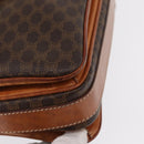 CELINE Macadam Canvas Shoulder Bag PVC Leather Brown Gold Auth ka776-11