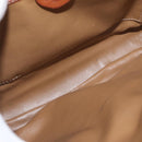 CELINE Macadam Canvas Shoulder Bag PVC Leather Brown Gold Auth ka776-18