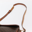 CELINE Macadam Canvas Shoulder Bag PVC Leather Brown Gold Auth ka776-8
