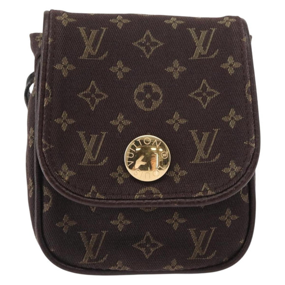 LOUIS VUITTON Monogram Mini Pochette Cancun Pouch Brown M95313 LV Auth ka777