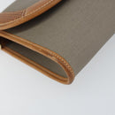 Christian Dior Shoulder Bag PVC Gray Gold Auth ka778-11