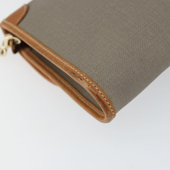 Christian Dior Shoulder Bag PVC Gray Gold Auth ka778