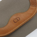 Christian Dior Shoulder Bag PVC Gray Gold Auth ka778-14